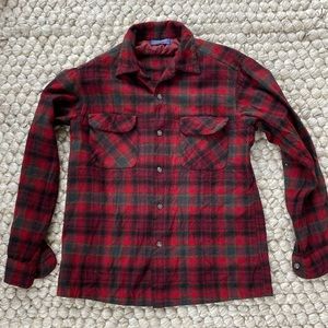 Red Plaid Pendleton Board Shirt, size Medium